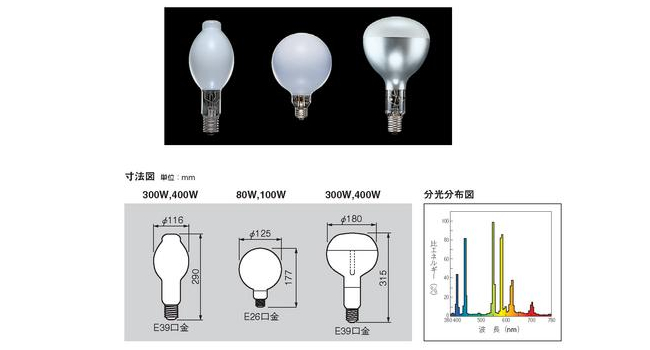 BHRF100-110V250W/T ( チョークレス水銀ランプ 蛍光反射形 250W E39